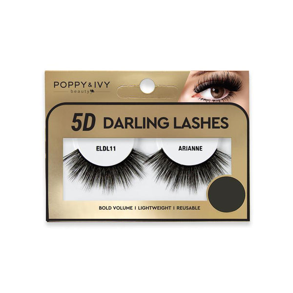 Absolute New York 5D Darling Lashes Arianne bold volume reusable false eyelashes in gold packaging