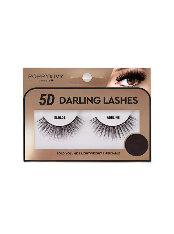 ABSOLUTE NEW YORK 5D false eyelashes bold volume Darling Lashes Adeline lightweight reusable packaging