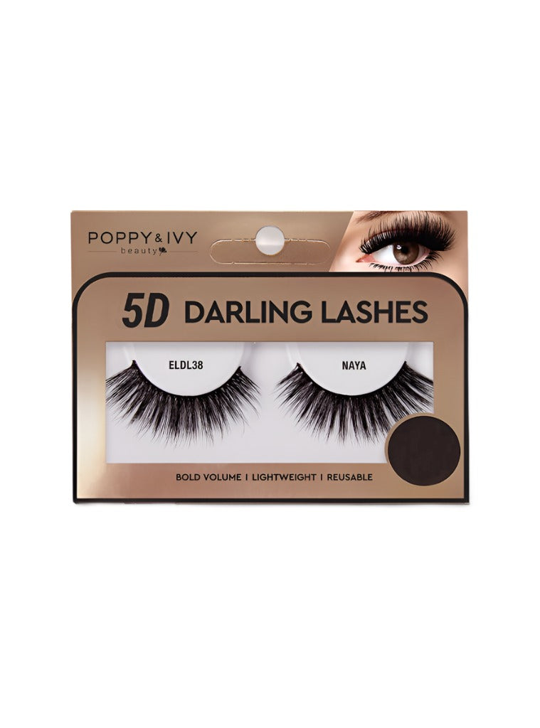 Poppy and Ivy 5D mink eyelashes Darling Lashes bold volume lightweight reusable false lash set
