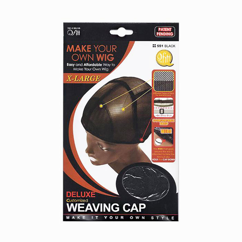 M and M deluxe weaving cap x-large black wig sewing cap in retail packaging for custom wigs