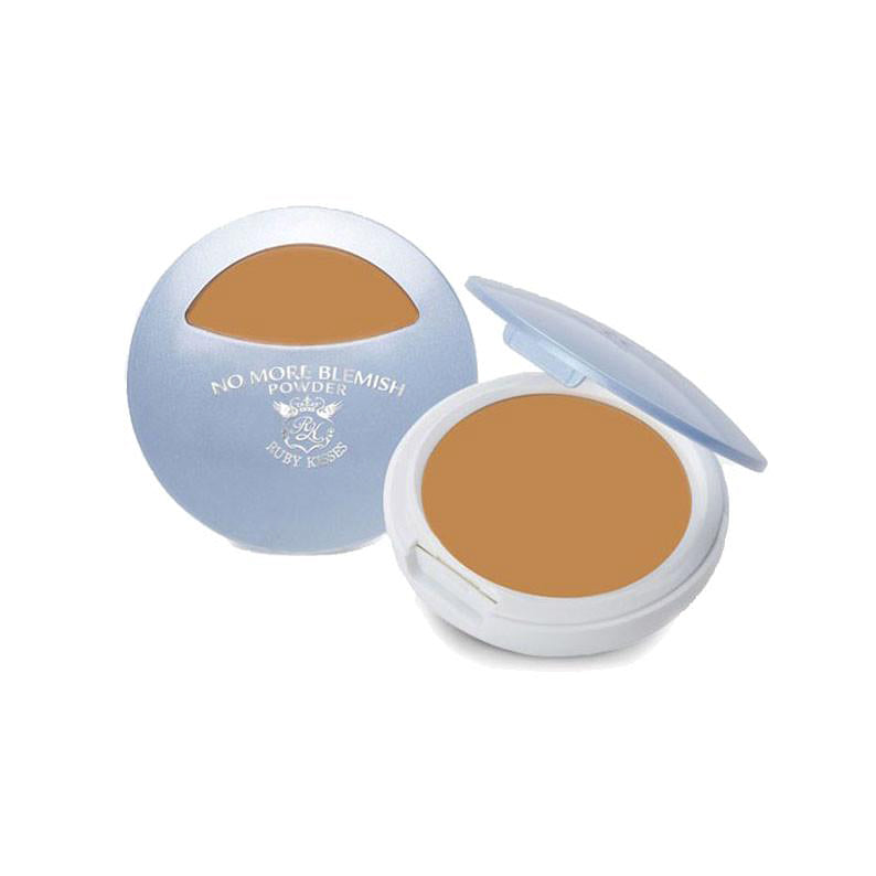 IVY BEAUTY by KISS blemish concealing powder compact in light brown shade with mirror lid