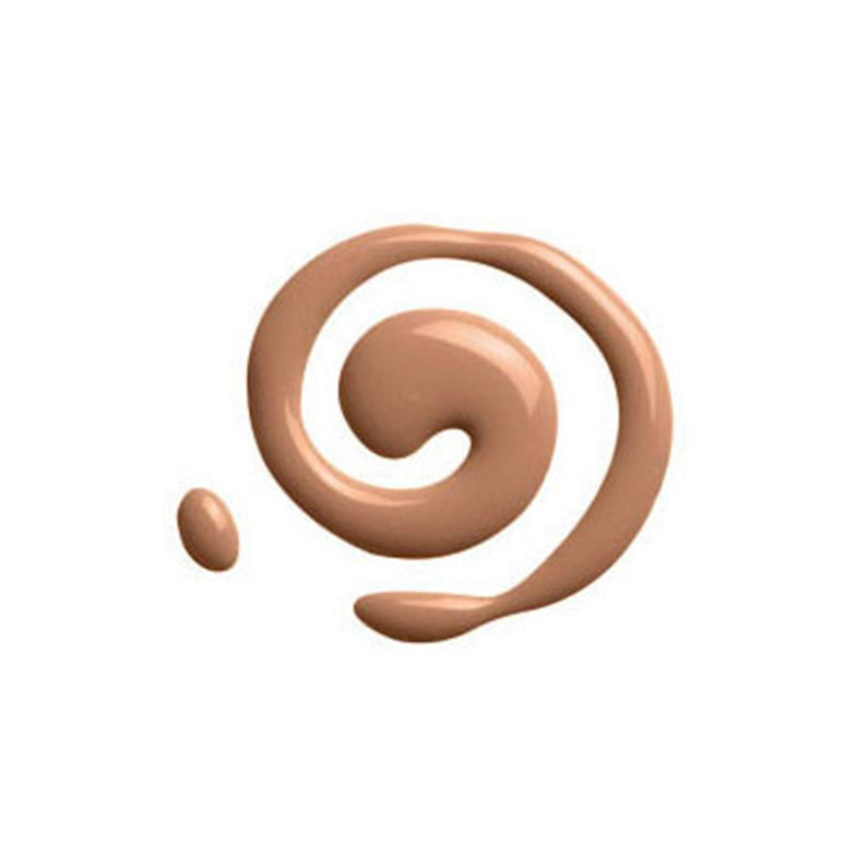 IVY BEAUTY by KISS no more blemish liquid foundation creamy tan swirl swatch showing medium buildable coverage for skin