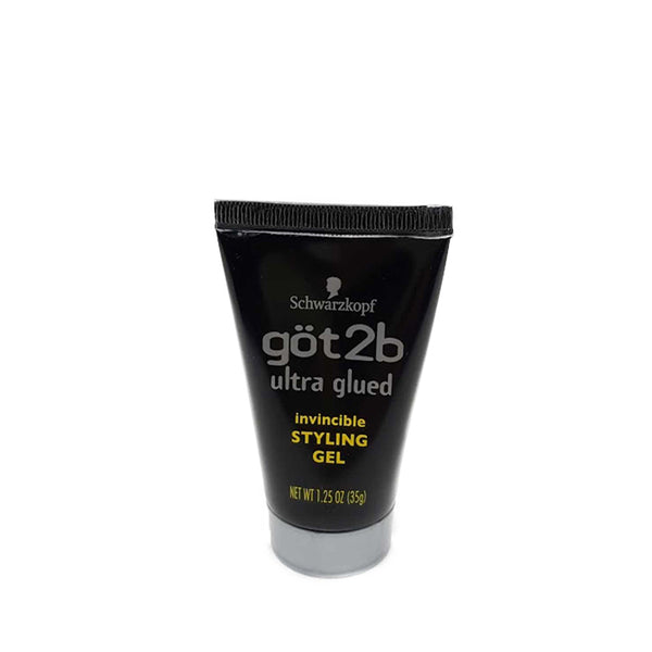 Schwarzkopf GOT2B black tube of Got2B Ultra Glued styling gel for invincible strong hold hair styling