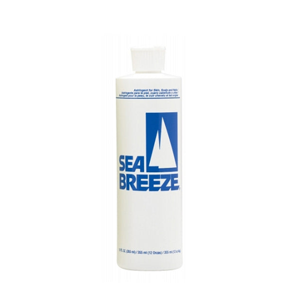 White SEA BREEZE bottle with blue sail logo Sea Breeze astringent for skin in plastic bottle for oily skin care