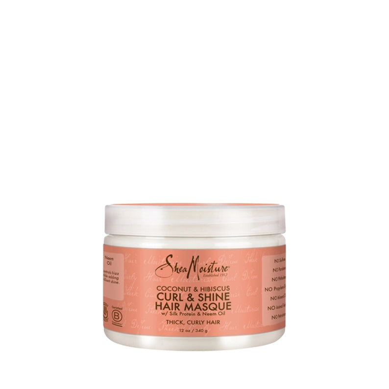 SHEA MOISTURE Coconut Hibiscus jar of shea moisture curl and shine masque for thick curly hair
