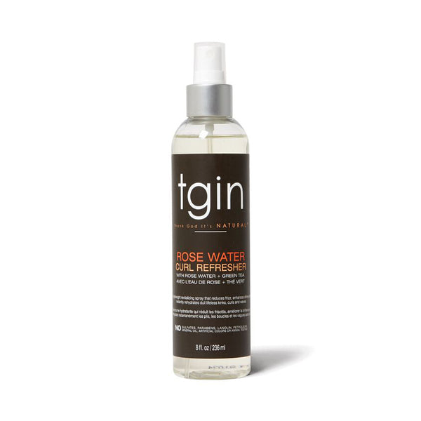 TGIN rose water curl refresher spray bottle 8 fl oz hydrating curl mist for natural textured hair