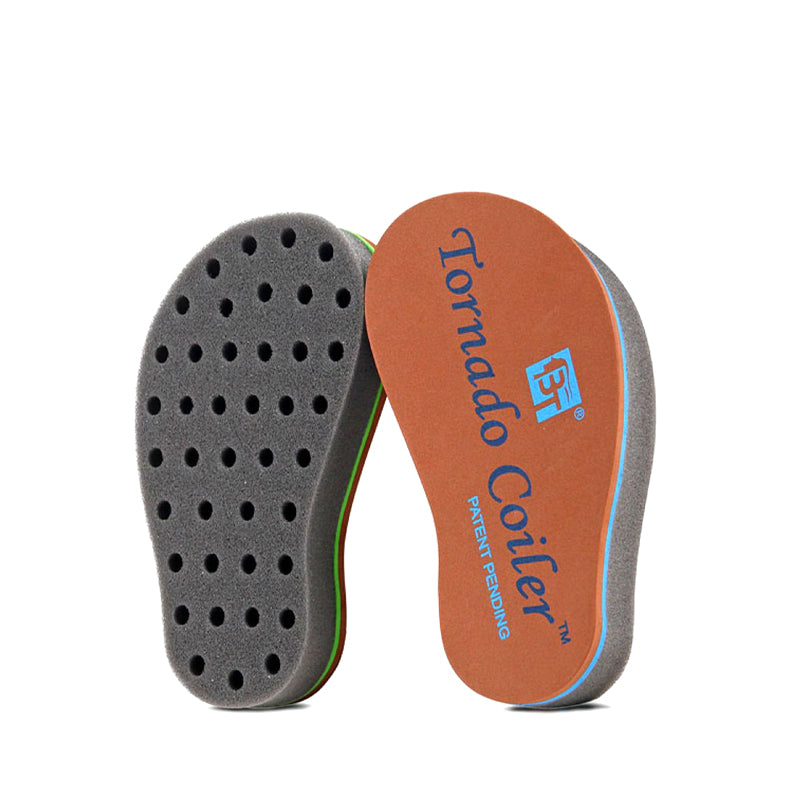 BEAUTY TOWN tornado coiler sponge for curls dual sided vented foam sponge for defining tight coils