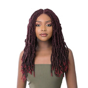 natural locs wig 22 inch burgundy ombre with center part long faux locs for everyday wear