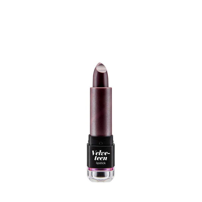 NICKA K Velveteen dark purple lipstick with smooth satin finish makeup