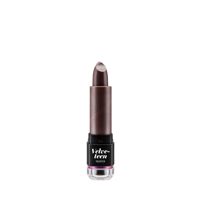 Nicka K Velveteen lipstick in dark brown shade with smooth creamy texture makeup