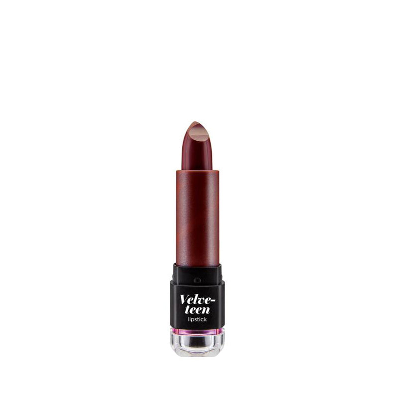 NICKA K Velvet teen lipstick in dark red shade with creamy texture makeup product